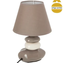 Candeeiro de mesa LENY com 4 pedras em cerâmica