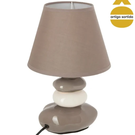 Candeeiro de mesa LENY com 4 pedras em cerâmica