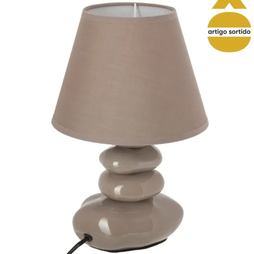Candeeiro de mesa LENY com 4 pedras em cerâmica