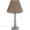 Candeeiro de mesa LEO taupe em madeira