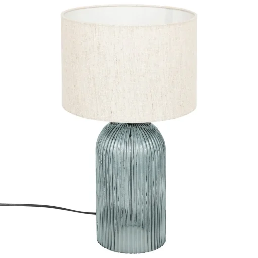 Candeeiro de mesa matii azul em vidro