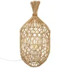 Candeeiro de mesa MILOU bege em rattan 55cm