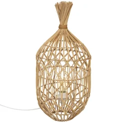Candeeiro de mesa MILOU bege em rattan 55cm