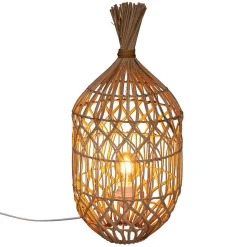 Candeeiro de mesa MILOU bege em rattan 55cm