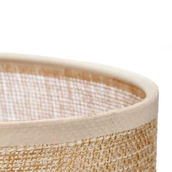 Candeeiro de mesa oval efeito madeira 28,5cm