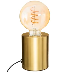Candeeiro de mesa SABA com base dourado em metal