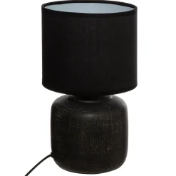 Candeeiro de mesa SALTA preto em cerâmica