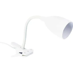 Candeeiro de mesa SILY branco em silicone com pinça