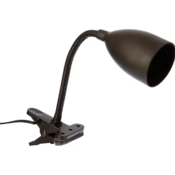 Candeeiro de mesa SILY preto em silicone com pinça