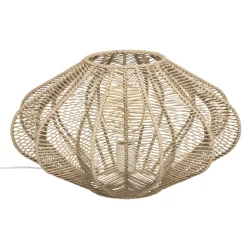 Candeeiro de mesa TERY bege em metal e papel