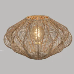 Candeeiro de mesa TERY bege em metal e papel