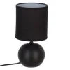Candeeiro de mesa TIMEO com bola preta em cerâmica