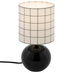 Candeeiro de mesa TIMEO bola preto e branco em cerâmica