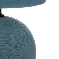 Candeeiro de mesa TIMEO azul em cerâmica com nervuras