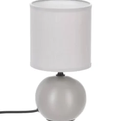 Candeeiro de mesa TIMEO bola em cerâmica cinza mate