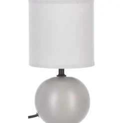 Candeeiro de mesa TIMEO bola em cerâmica cinza mate