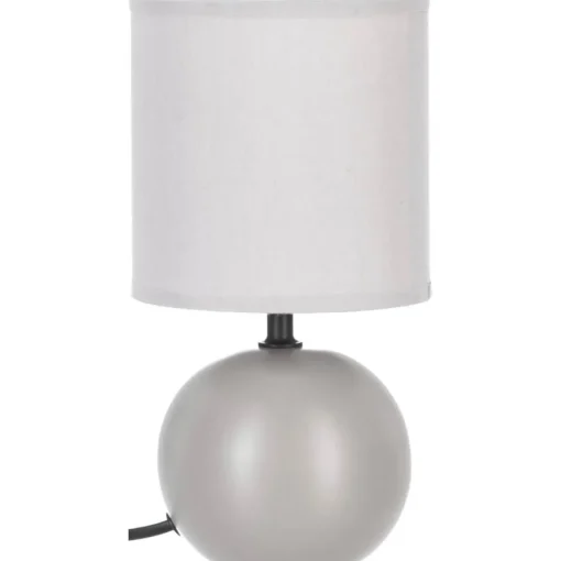Candeeiro de mesa TIMEO bola em cerâmica cinza mate