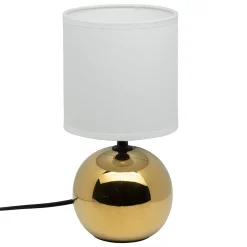 Candeeiro de mesa TIMEO bola dourada em cerâmica