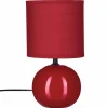 Candeeiro de mesa TIMEO bola vermelha em cerâmica