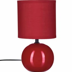 Candeeiro de mesa TIMEO bola vermelha em cerâmica