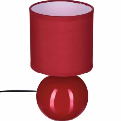 Candeeiro de mesa TIMEO bola vermelha em cerâmica