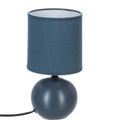 Candeeiro de mesa TIMEO com bola azul em cerâmica