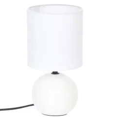 Candeeiro de mesa TIMEO com bola branca em cerâmica