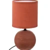 Candeeiro de mesa TIMEO terracota em cerâmica com nervuras
