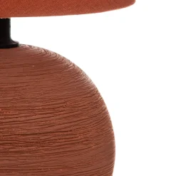 Candeeiro de mesa TIMEO terracota em cerâmica com nervuras