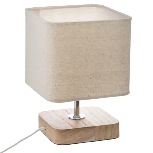Candeeiro de mesa TOXEY marfim em madeira pinho