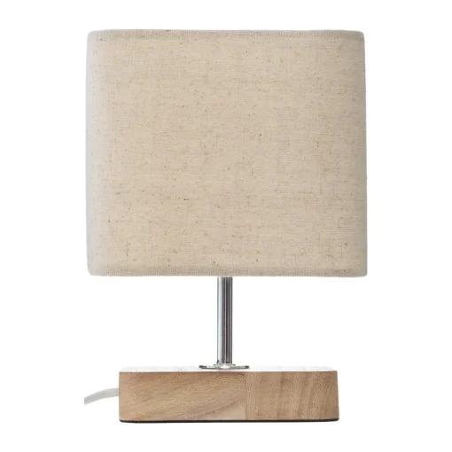 Candeeiro de mesa TOXEY marfim em madeira pinho
