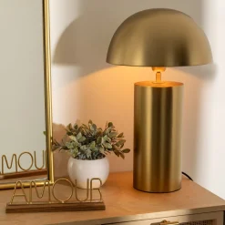 Candeeiro de mesa ULYSSE dourado em metal 50cm