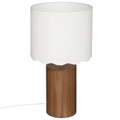 Candeeiro de mesa VANIA castanho em madeira 50cm