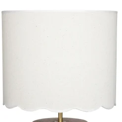 Candeeiro de mesa VANIA castanho em madeira 50cm