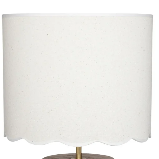 Candeeiro de mesa VANIA castanho em madeira 50cm