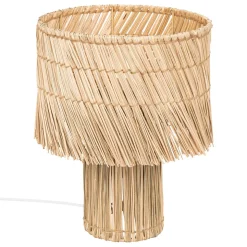 Candeeiro de mesa YONI bege em ráfia