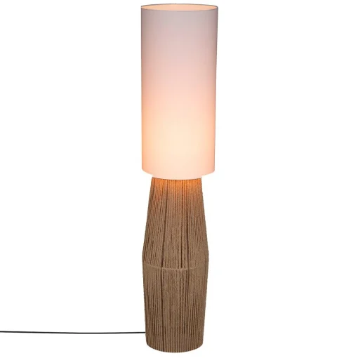 Candeeiro de pé AISSA bege em corda 130cm