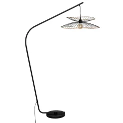 Candeeiro de pé alara preto 177cm