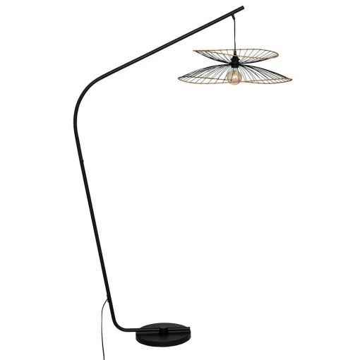 Candeeiro de pé alara preto 177cm