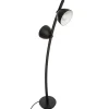 Candeeiro de pé COURBE preto em metal 147cm