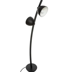 Candeeiro de pé COURBE preto em metal 147cm