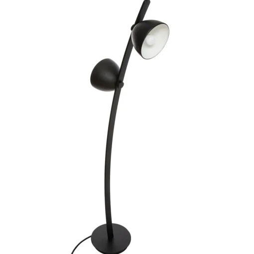 Candeeiro de pé COURBE preto em metal 147cm