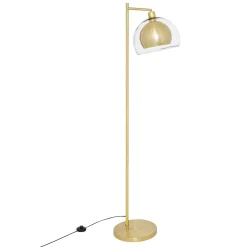 Candeeiro de pé DOLCE RIVIERA em metal dourado e vidro