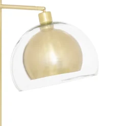 Candeeiro de pé DOLCE RIVIERA em metal dourado e vidro