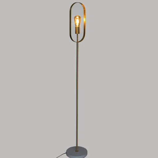 Candeeiro de pé EDI dourado 155cm