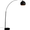 Candeeiro de pé HYTO preto em metal 178cm