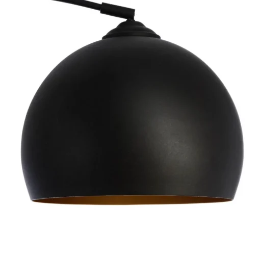 Candeeiro de pé HYTO preto em metal 178cm
