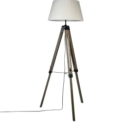 Candeeiro de pé RUNO linho com tripé 145cm