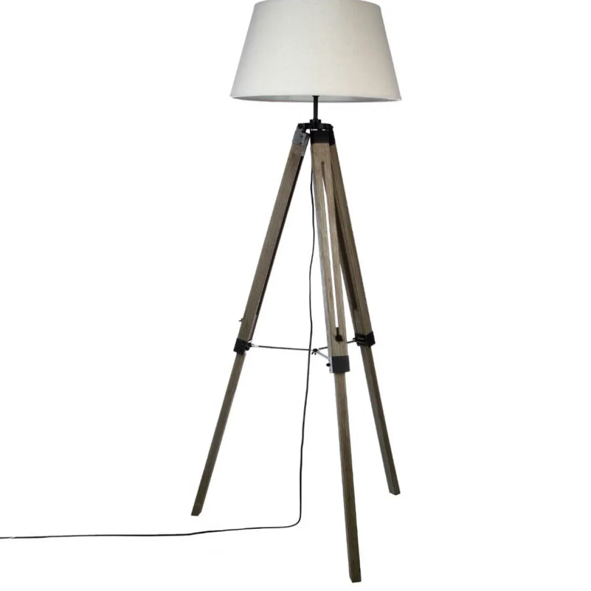 Candeeiro de pé RUNO linho com tripé 145cm