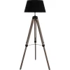 Candeeiro de pé RUNO preto com tripé 145cm